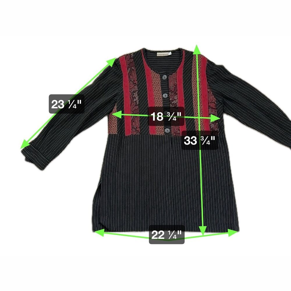 Canvasback Medium Long Patchwork Tunic Y2k Made U… - image 2